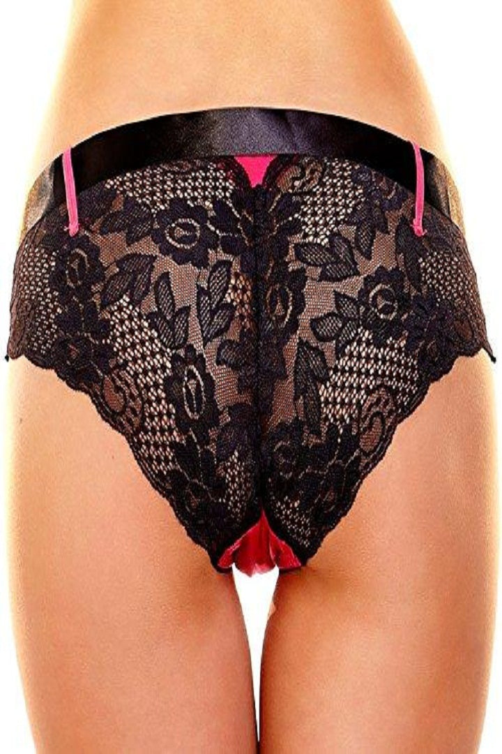 Women Exotic Hustler Panties With Full Back Net