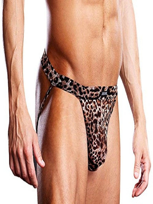 Men's Sexy Pro-Mesh Jock Strap Underwear Leopard Print By Blue Line