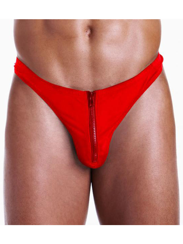 Men's Sexy Up Zip Thong By Hustler