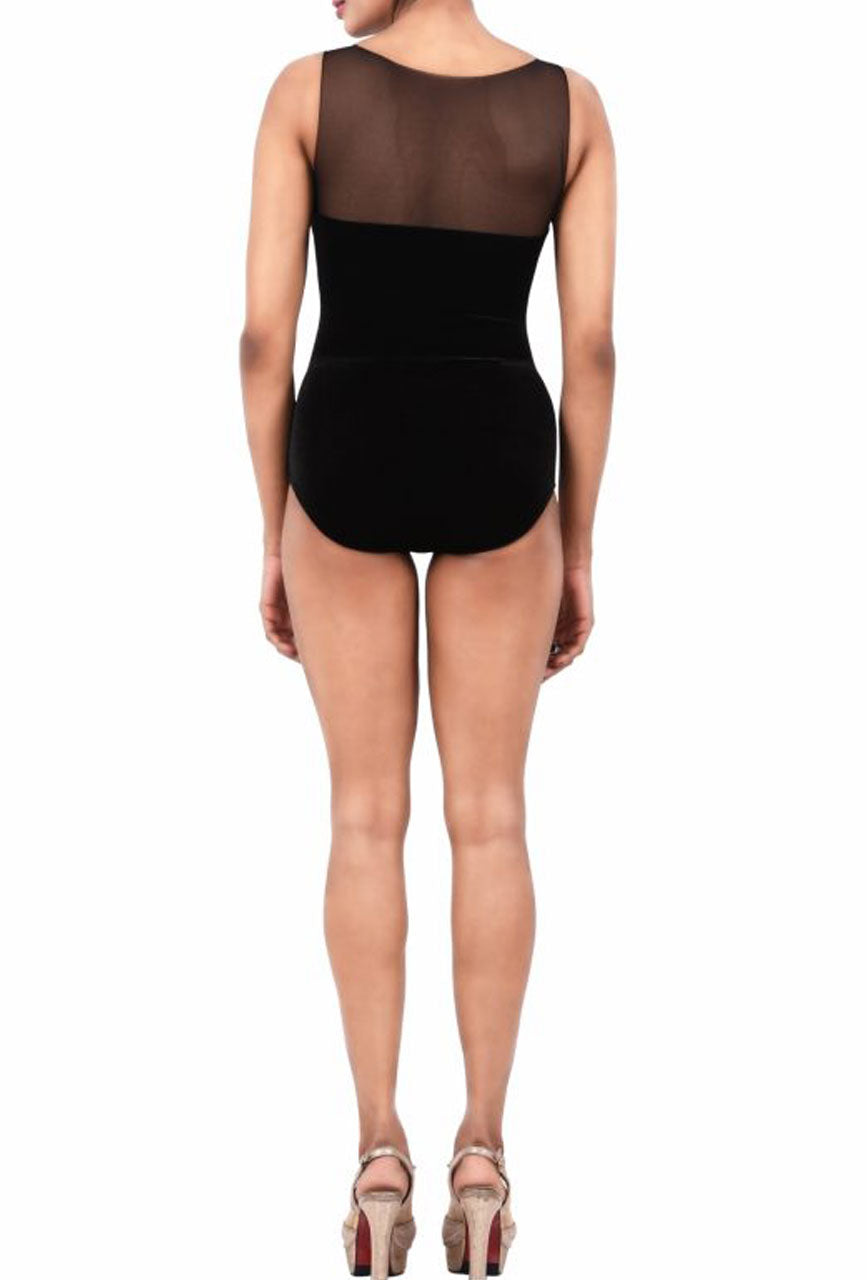 Women Premium Lingerie Velvet Bodysuit