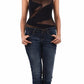 Women Exotic Mesh/Net Bodysuit Black