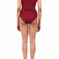 Women Exotic Mesh / Net  Bodysuit Maroon
