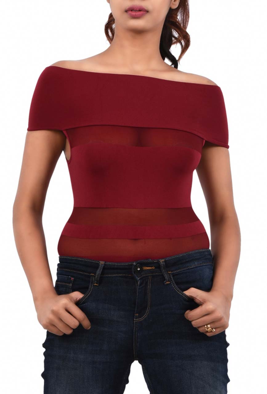 Women Premium Lingerie Mesh / Net Bodysuit