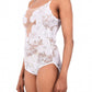 Women Premium Lingerie Lace Bodysuit White