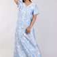 Women Dark Grey Floral Print Satin Nighty