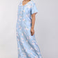Women Dark Grey Floral Print Satin Nighty