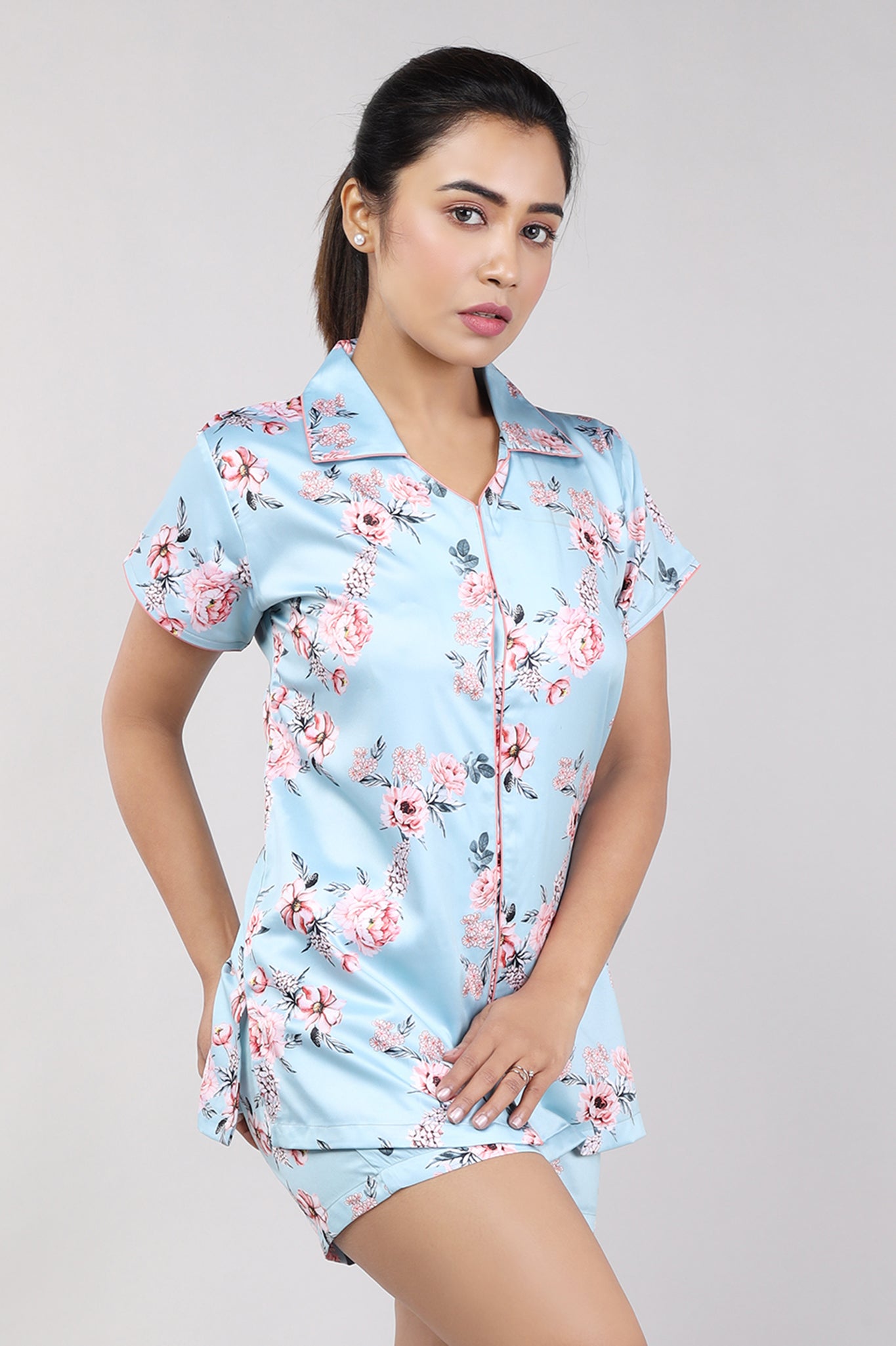 Buy Riara Women's Silky Nightdress Mini Tunic Dress Satin Robe Nighty Top Sleepwear  Night Suit Online at Best Prices in India - JioMart.