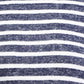 Women Navy Blue Stripes Knitted Winter Night Shirt